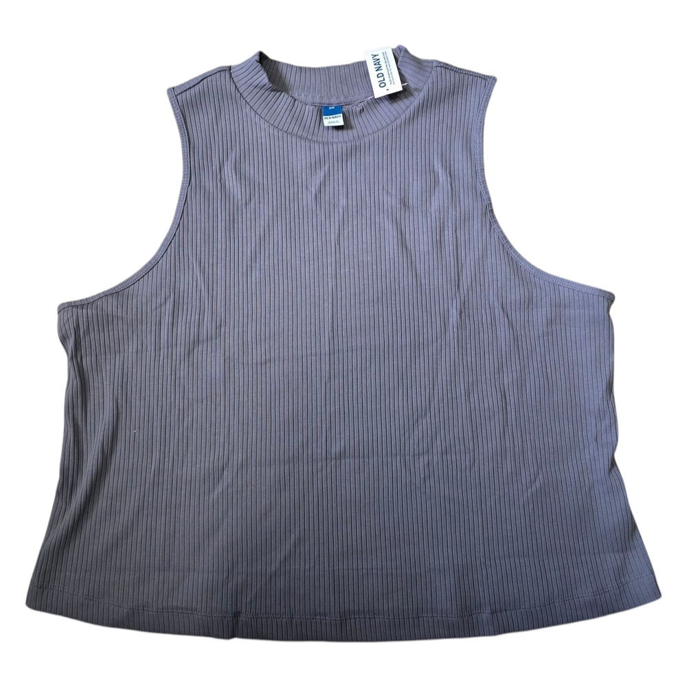 Old Navy Gray Ribbed Crop Top